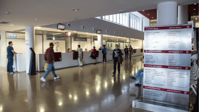 reception of the hospital